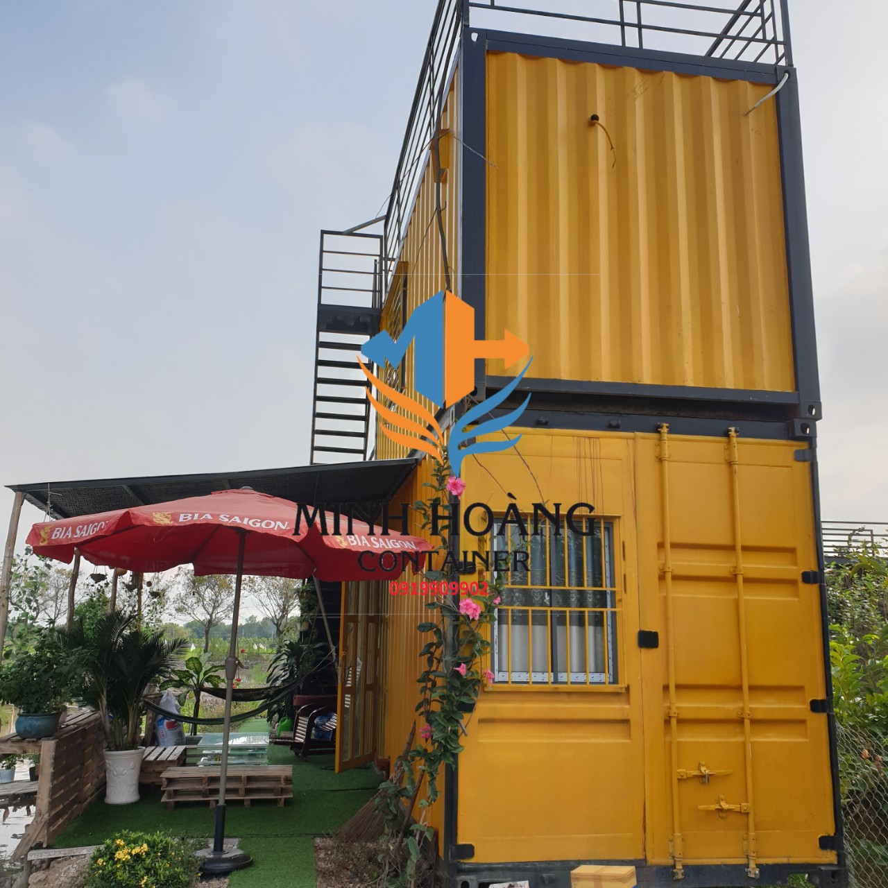 Container nhà ở chồng tầng 1x40feet 1x20feet – T102